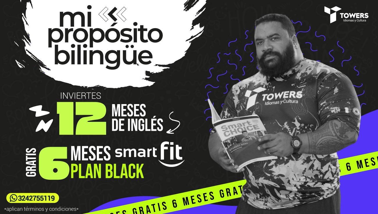 12 meses del mejor inglés avanzado + 6 meses GRATIS de membresía black en SmartFit