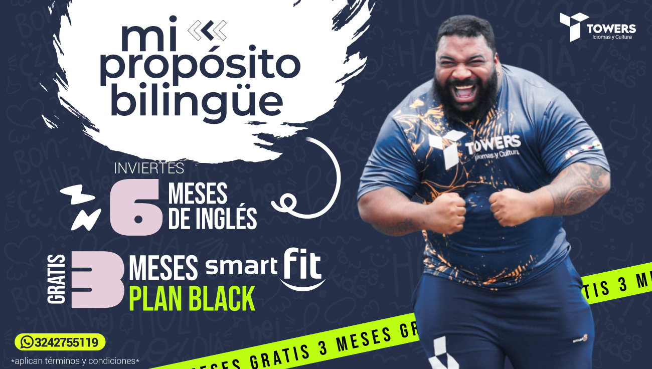 6 meses del mejor inglés avanzado + 3 meses GRATIS de membresía black en SmartFit